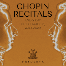 Plakat wydarzenia: Koncert Chopinowski w Sali Koncertowej Fryderyk