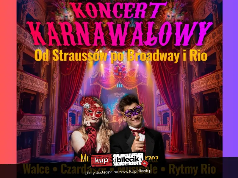 Plakat wydarzenia: Najpiękniejsze utwory ducha karnawału - Trasa Ogólnopolska
