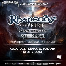 Plakat wydarzenia: Motocultor Across Europe Tour 2027: Rhapsody of Fire + Serious Black + Silver Du