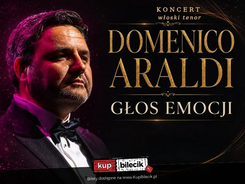 Plakat wydarzenia: Głos emocji - koncert włoskiego tenora Domenico Araldi