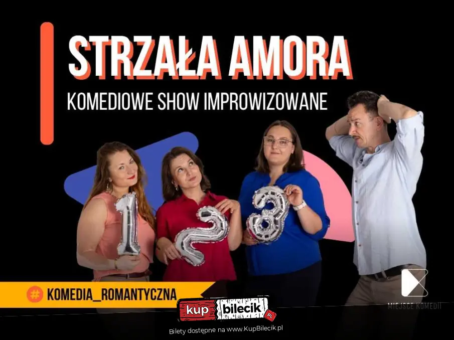 Plakat wydarzenia: Strzała Amora | Komediowe Show Improwizowane