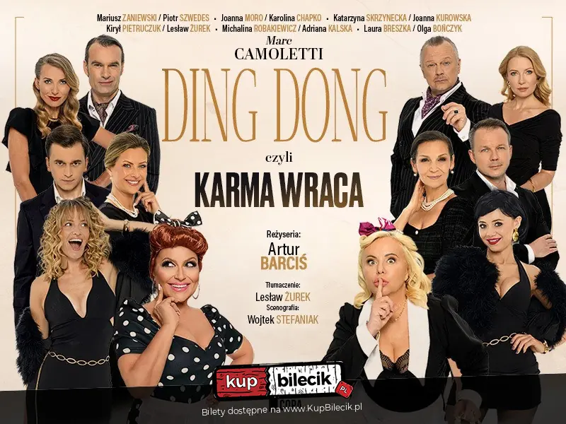 Plakat wydarzenia: DING DONG czyli KARMA WRACA - farsa małżeńska z rewanżem!