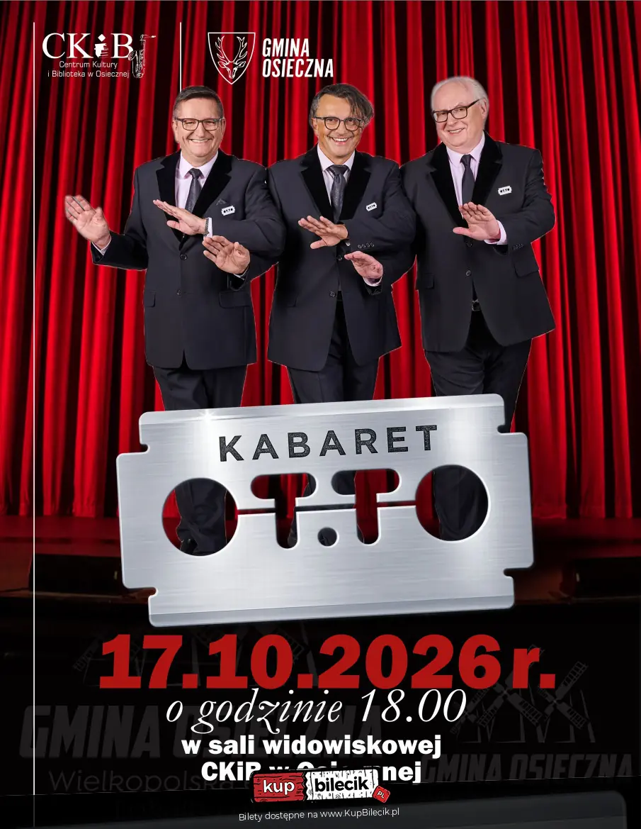 Plakat wydarzenia: Kabaret OT.TO - występ w Osiecznej