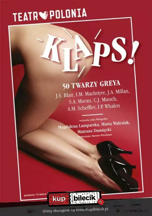 Plakat wydarzenia: W rolach głównych Mateusz Damięcki i Magdalena Lamparska