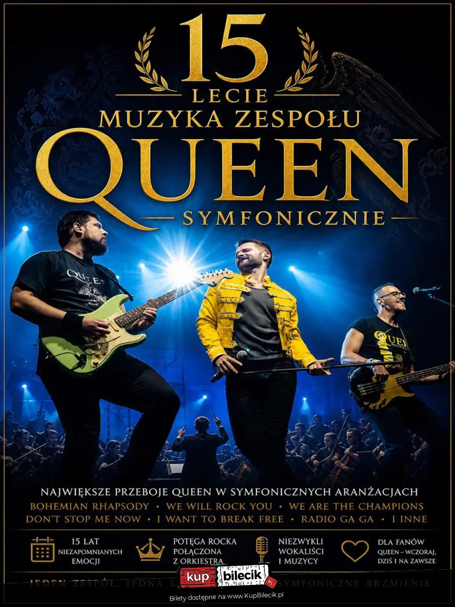 Plakat wydarzenia: Queen Symfonicznie - trasa XV-lecia