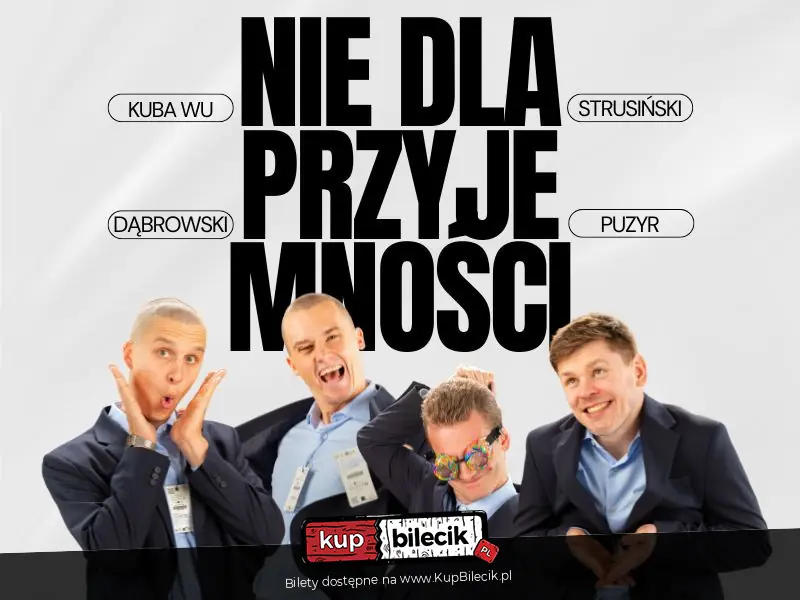 Plakat wydarzenia: Bartek Strusiński, Kuba Wu, Filip Puzyr i Kuba Dąbrowski komentują .