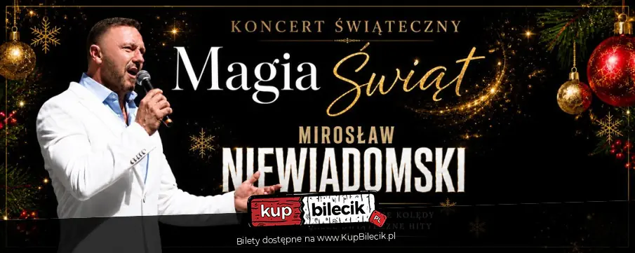 Plakat wydarzenia: Koncert bożonarodzeniowy Mirosława Niewiadomskiego