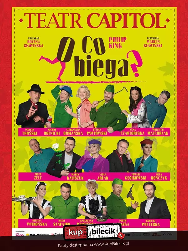 Plakat wydarzenia: Maraton śmiechu i wisząca w powietrzu afera obyczajowa z koloratką w roli głównej. Potańcówka