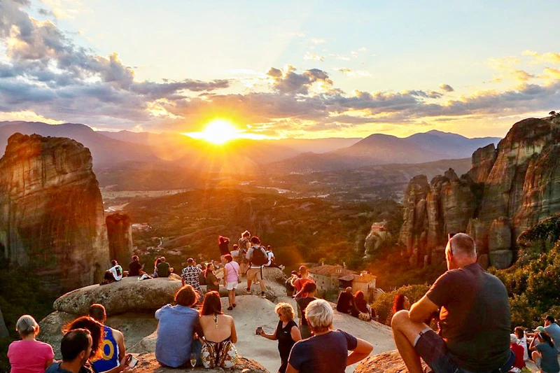 Majestic Meteora Sunset