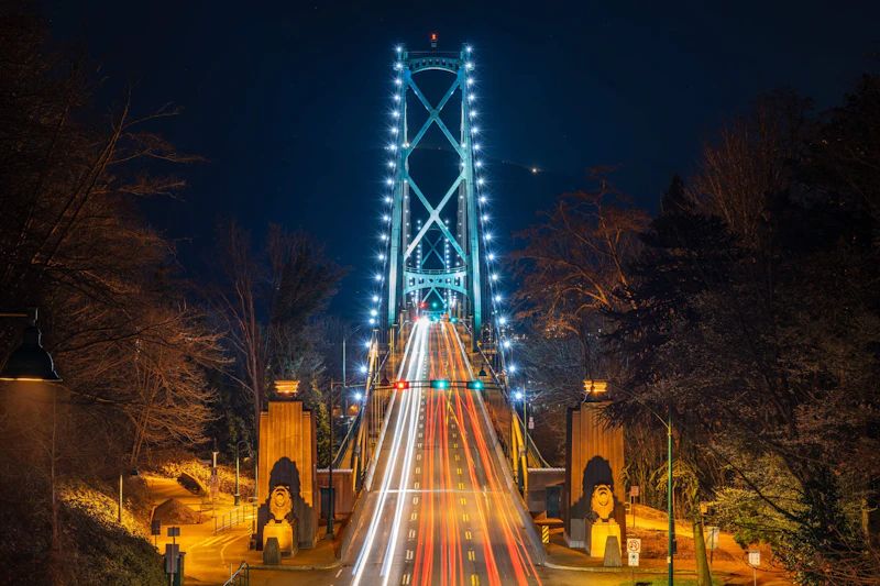 Śródmieście Vancouver nocą