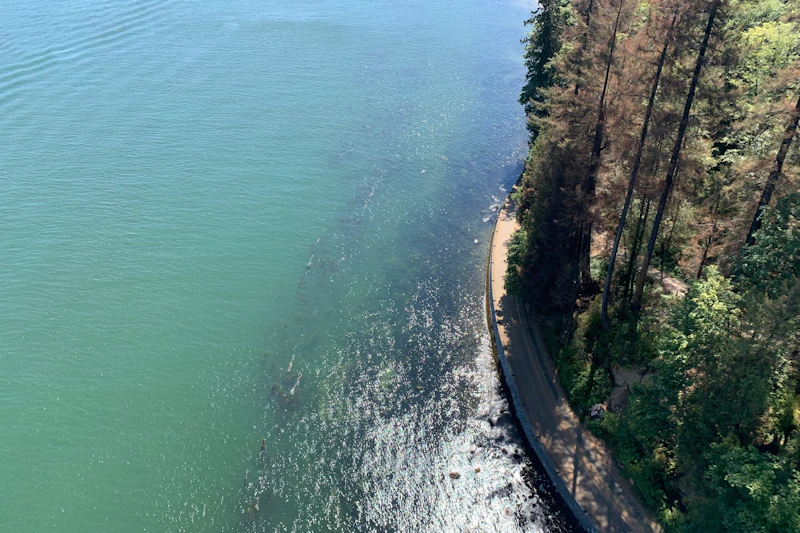 Widok na Stanley Park Seawall.