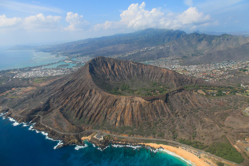 Krater z diamentową główką na Oahu na Hawajach